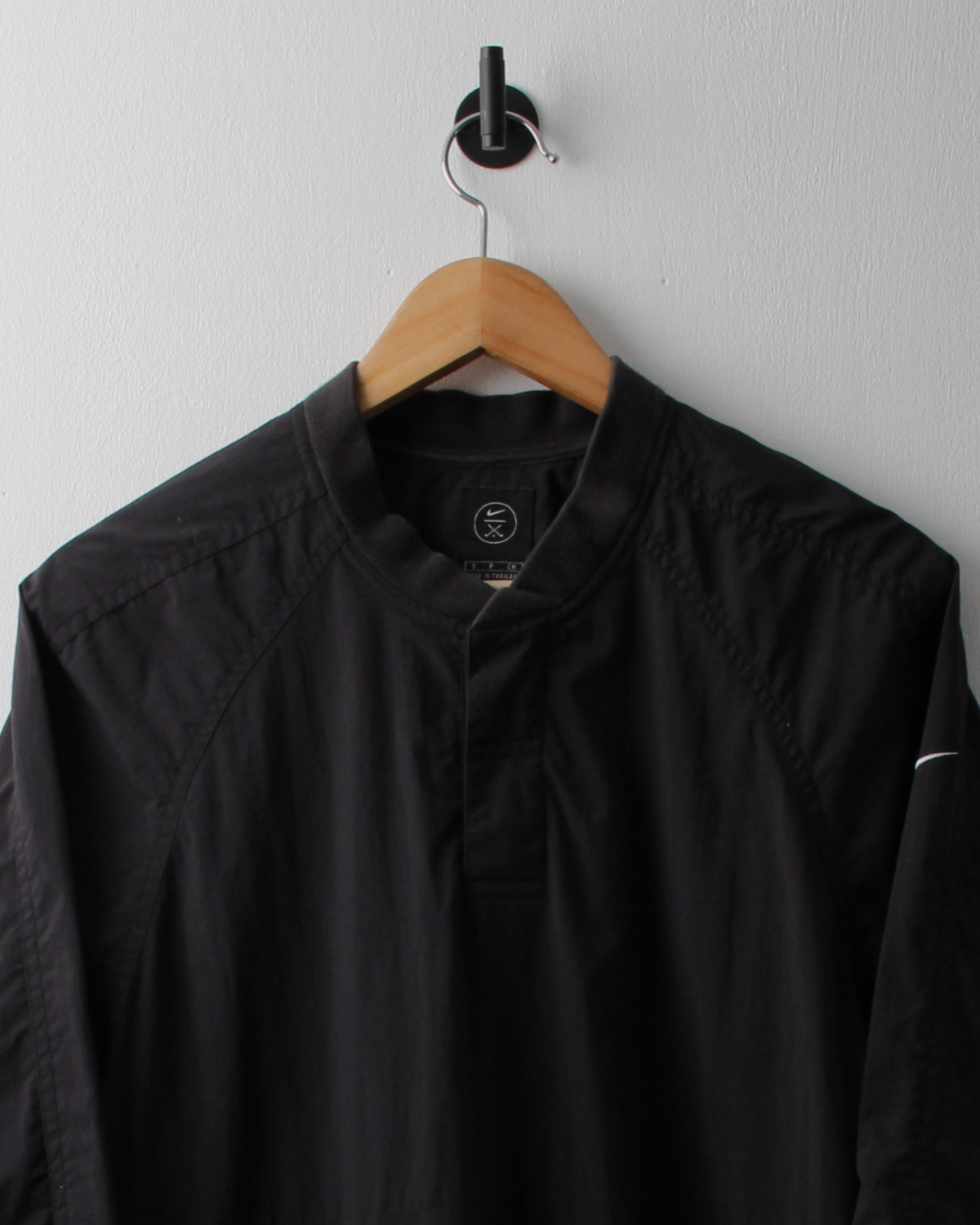 90s Nike Black Quarter Snap Windbreaker (S)