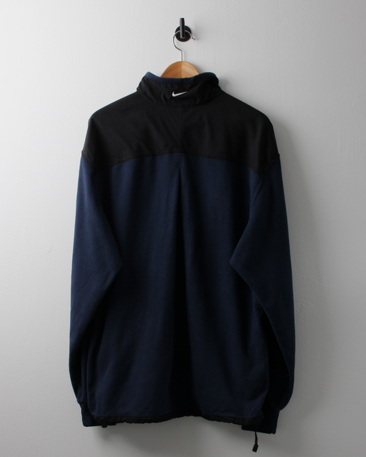 00s Nike Therma-Fit Blue & Black Quarter Zip Fleece (L)