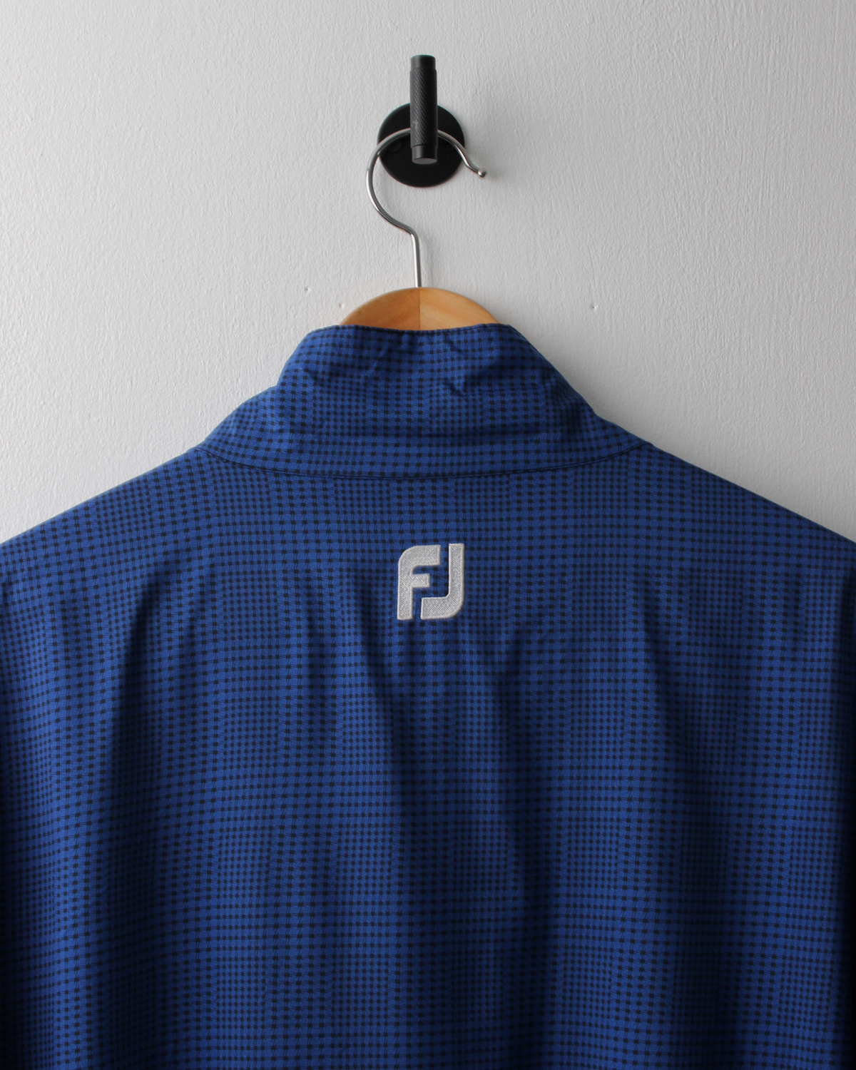 90s FootJoy Blue Micro Pattern Quarter Zip Jacket (L)