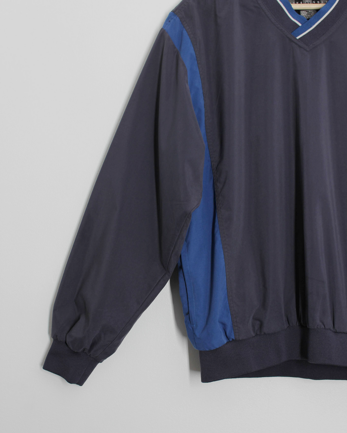 00s Nike Navy/Blue V-Neck Windbreaker (M)