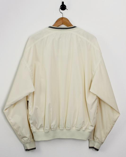 90s TaylorMade Cream V-Neck Windbreaker (M)