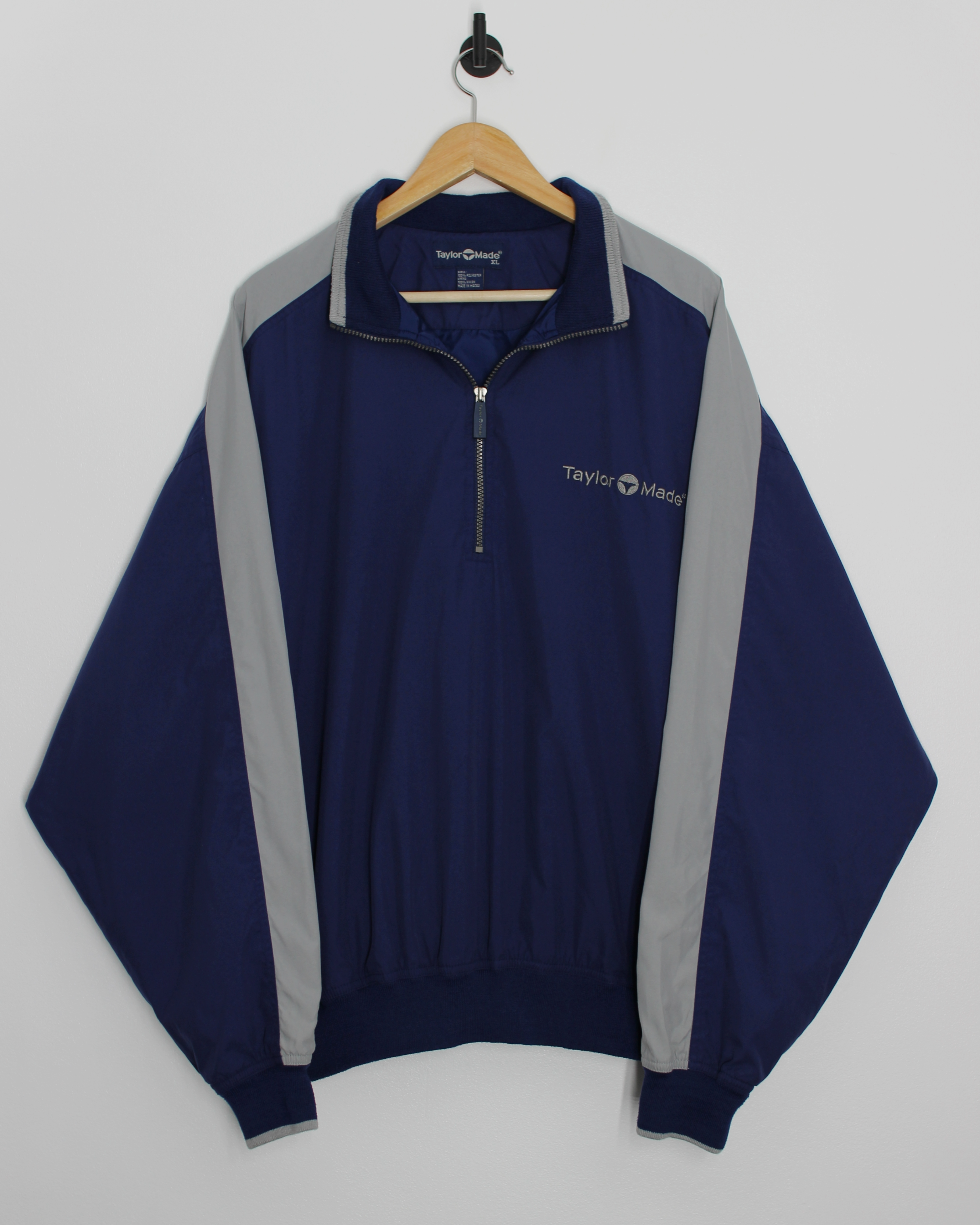 90s TaylorMade Blue/Grey Quarter Zip Jacket (XL) – Generation Mulligan