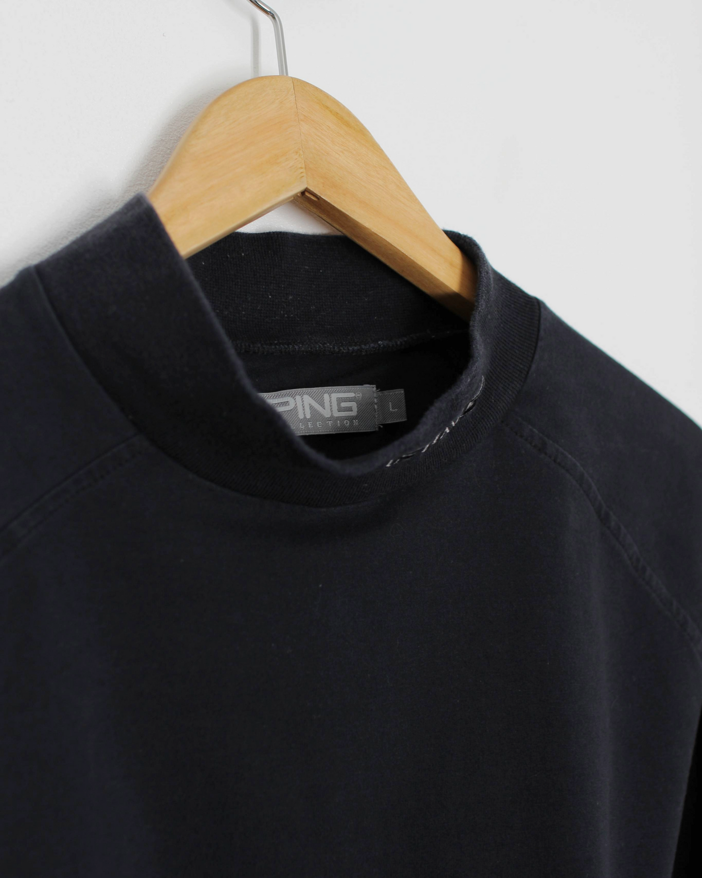 00s Ping Black Long Sleeve Mock Neck Golf Top (L)