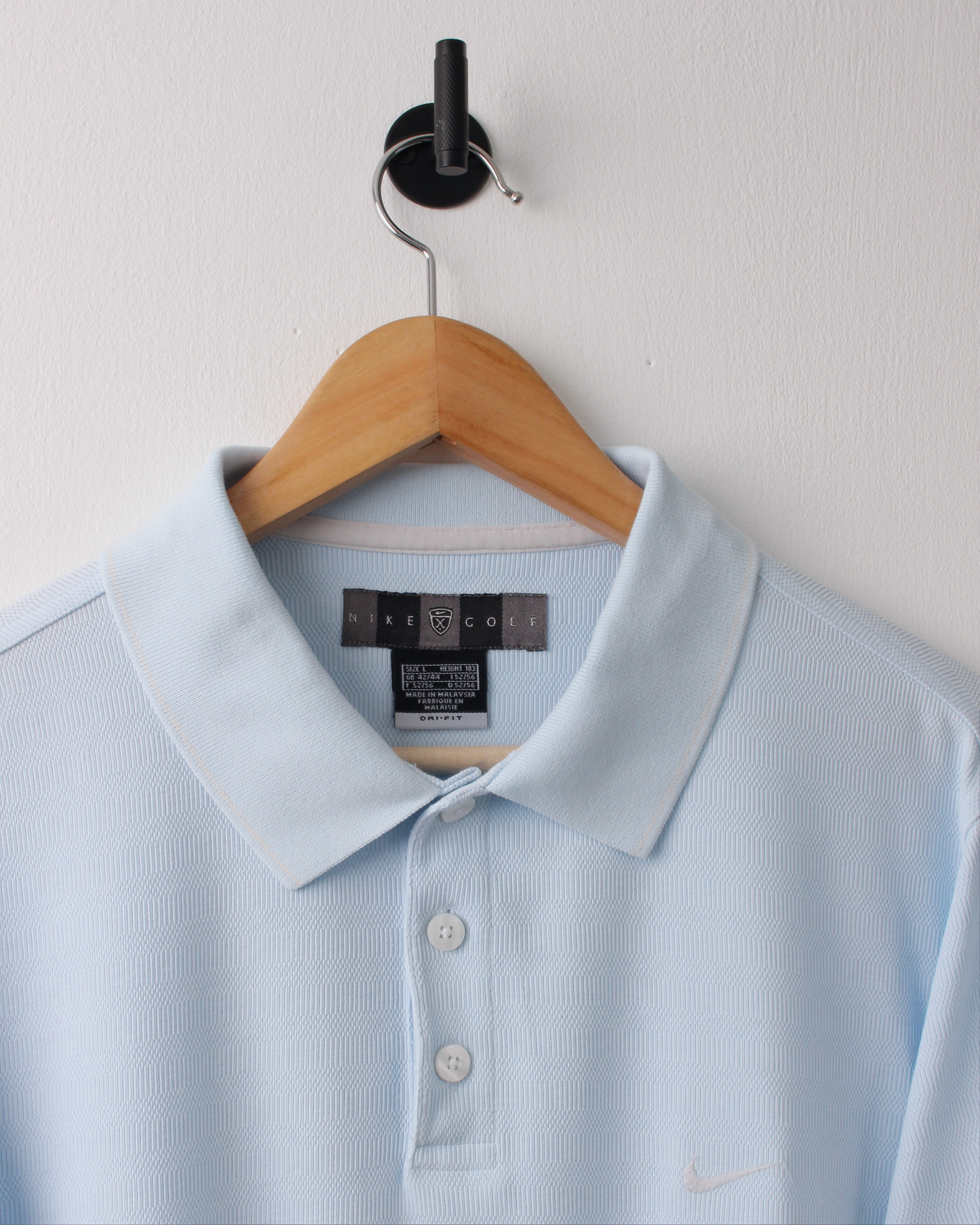 00s Nike Light Blue Polo (L)