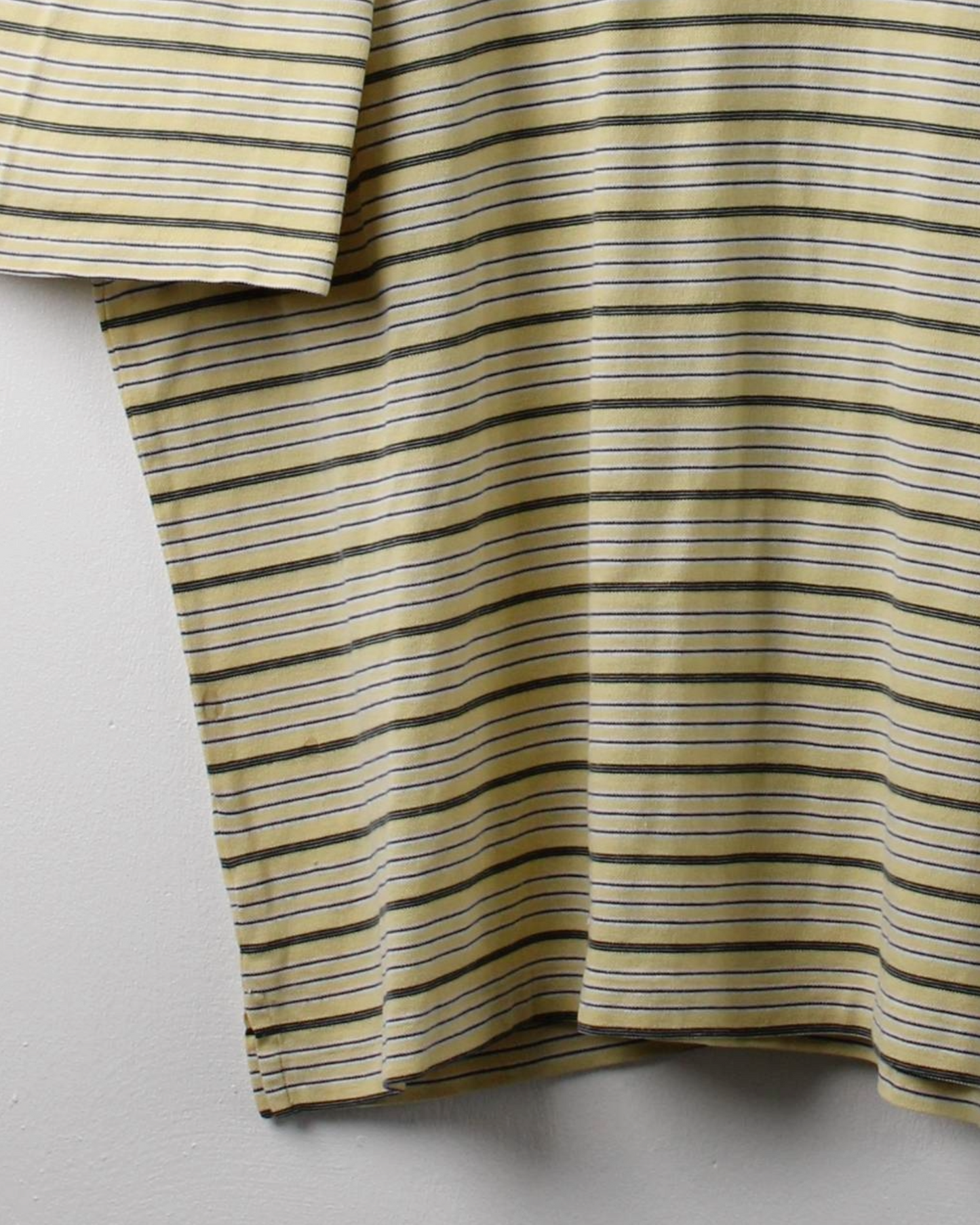 00s Nike Shield Logo Yellow Striped Polo (XL)