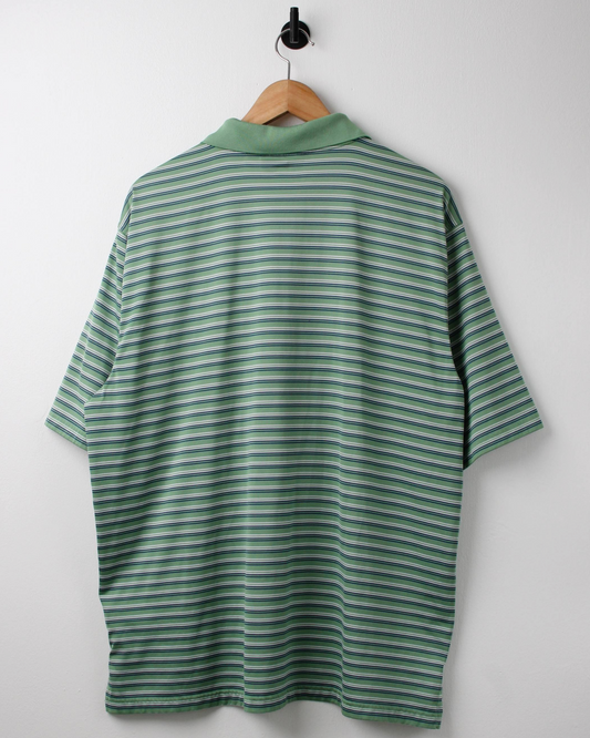 Modern Ashworth Green Striped Polo (XL)