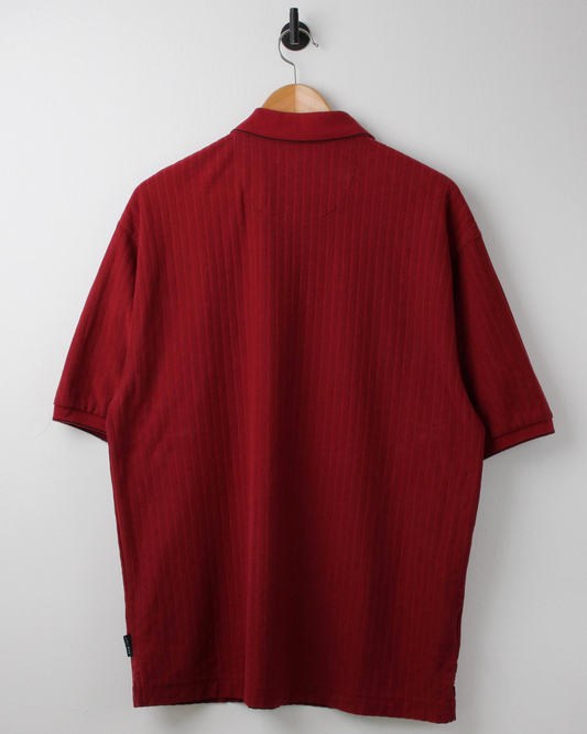 00s Nike Red Textured Polo (L)