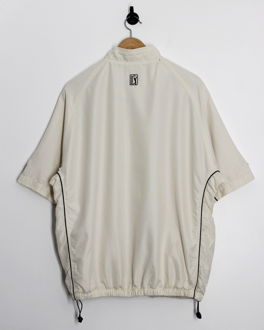 00s PGA Tour Cream Short Sleeve Windbreaker (L)