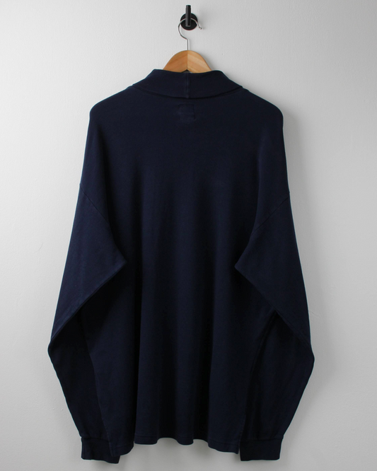 90s Navy Long Sleeve Turtle Neck Golf Top (XXL)