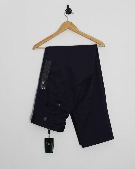 00s Nike Baggy Navy Pleated Trousers with Tags (32W 32L) (Damaged)
