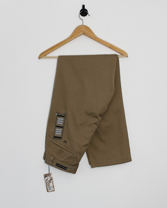 90s Nike Baggy Brown Pleated Trousers with Tags (30W 32L)