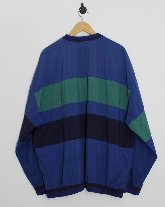90s IZOD Colour Block Crewneck Windbreaker (XL)