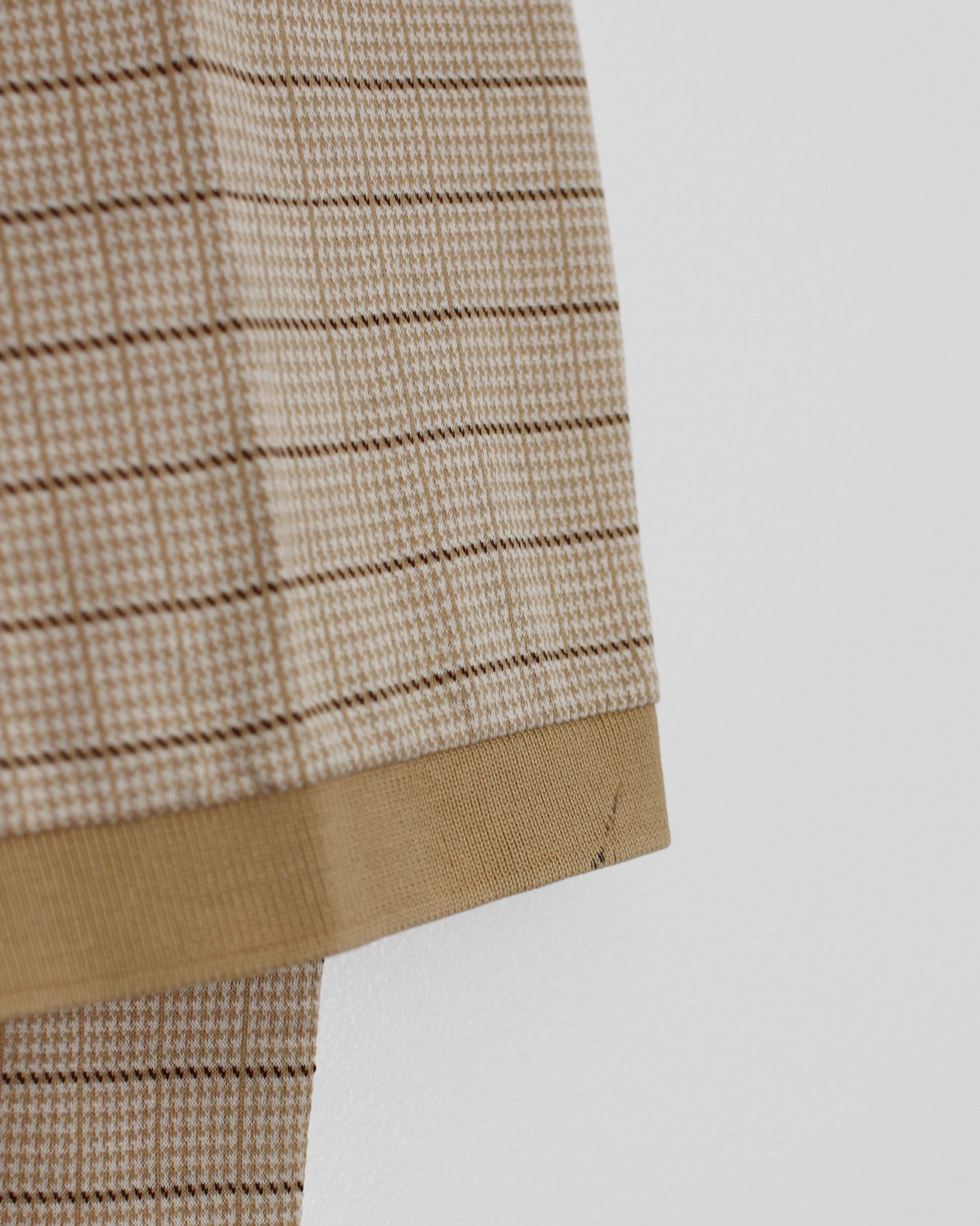 90s Ralph Lauren Abstract Beige Polo-Shirt (L)