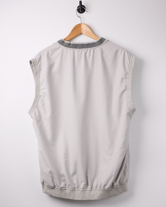 90s Ashworth Cream Windbreaker Golf Vest (M)
