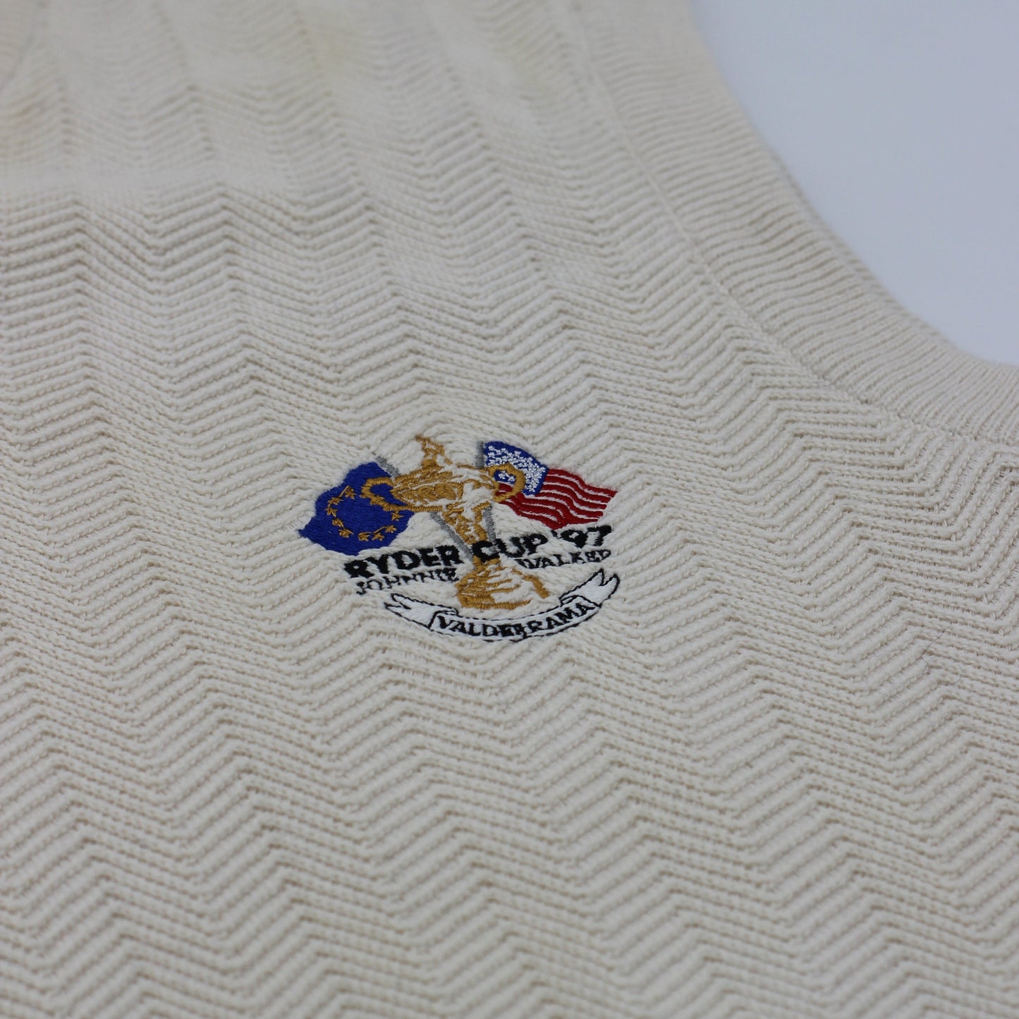 Oscar Jacobson 1997 Ryder Cup Beige Golf Vest (L)