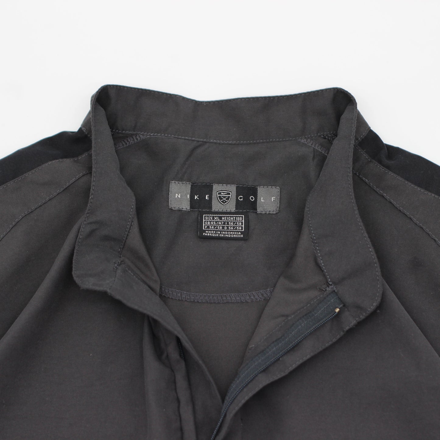Nike Grey/Black Quarter Zip Windbreaker (XL)