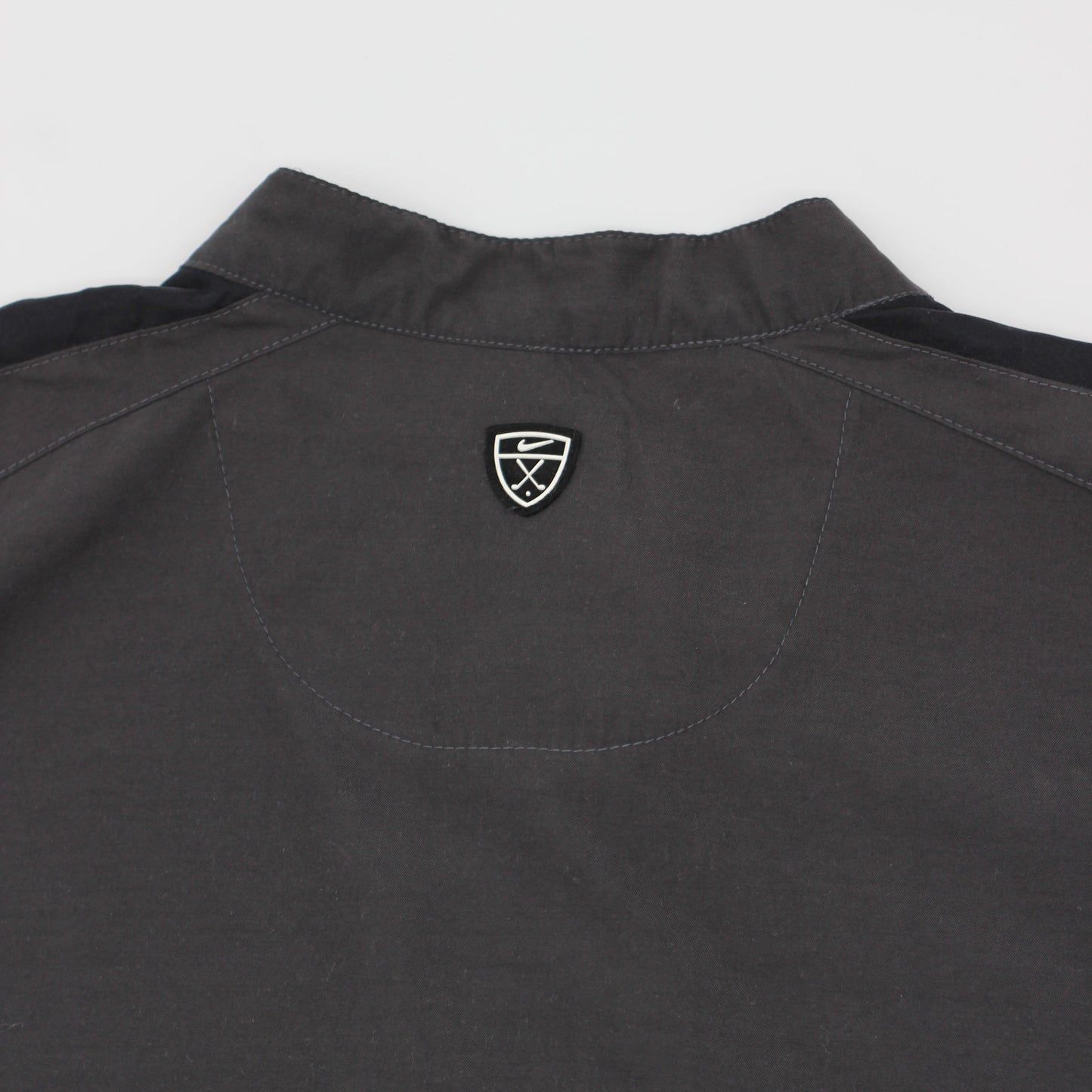 Nike Grey/Black Quarter Zip Windbreaker (XL)