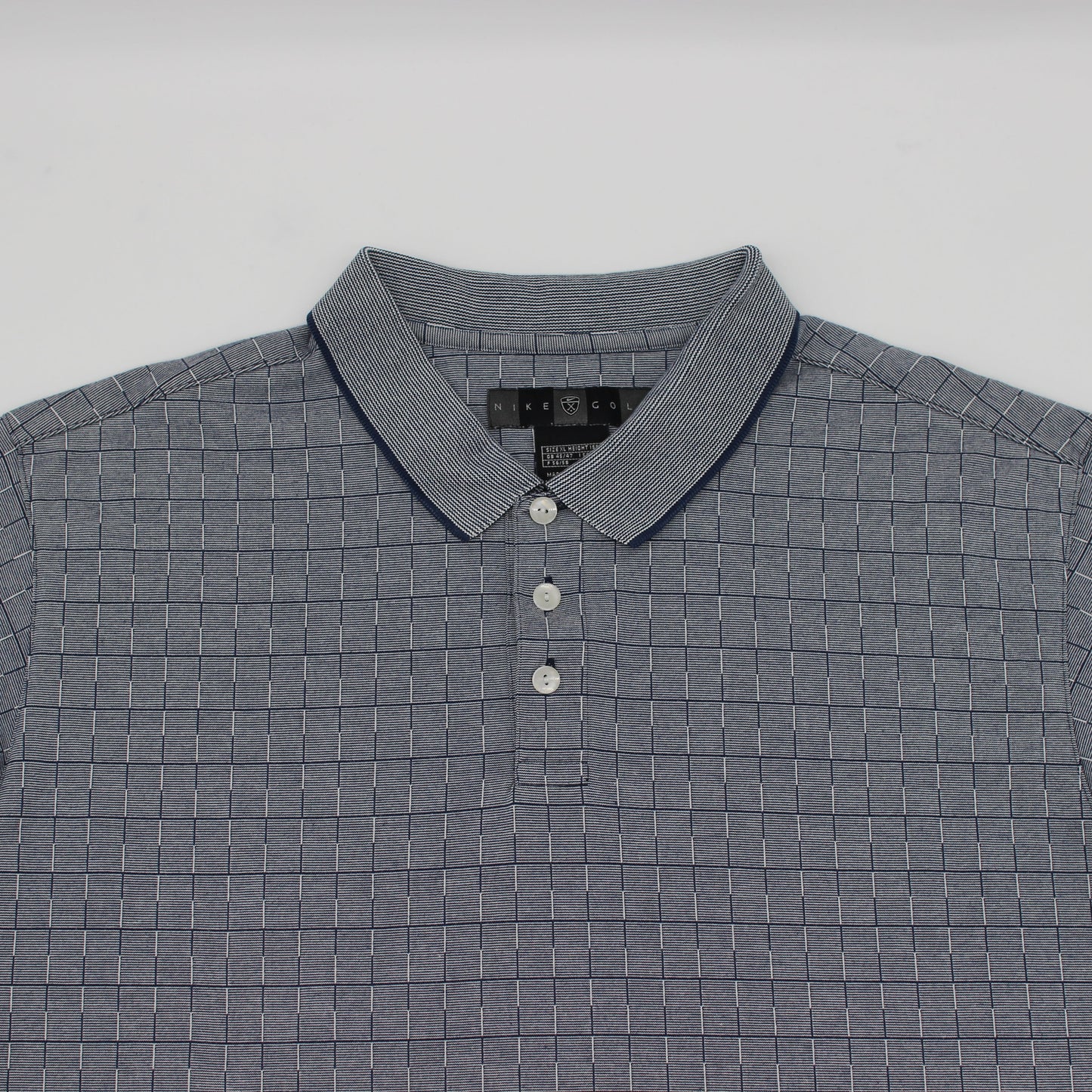 Nike Grey Patterned Polo-Shirt (XL)
