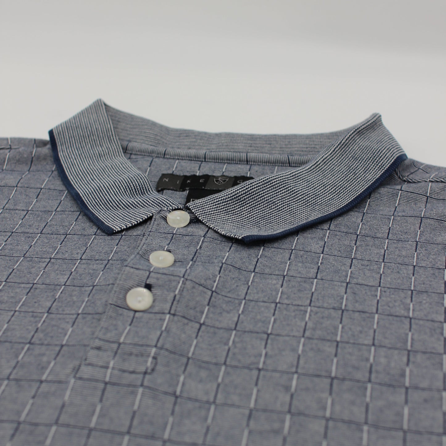 Nike Grey Patterned Polo-Shirt (XL)