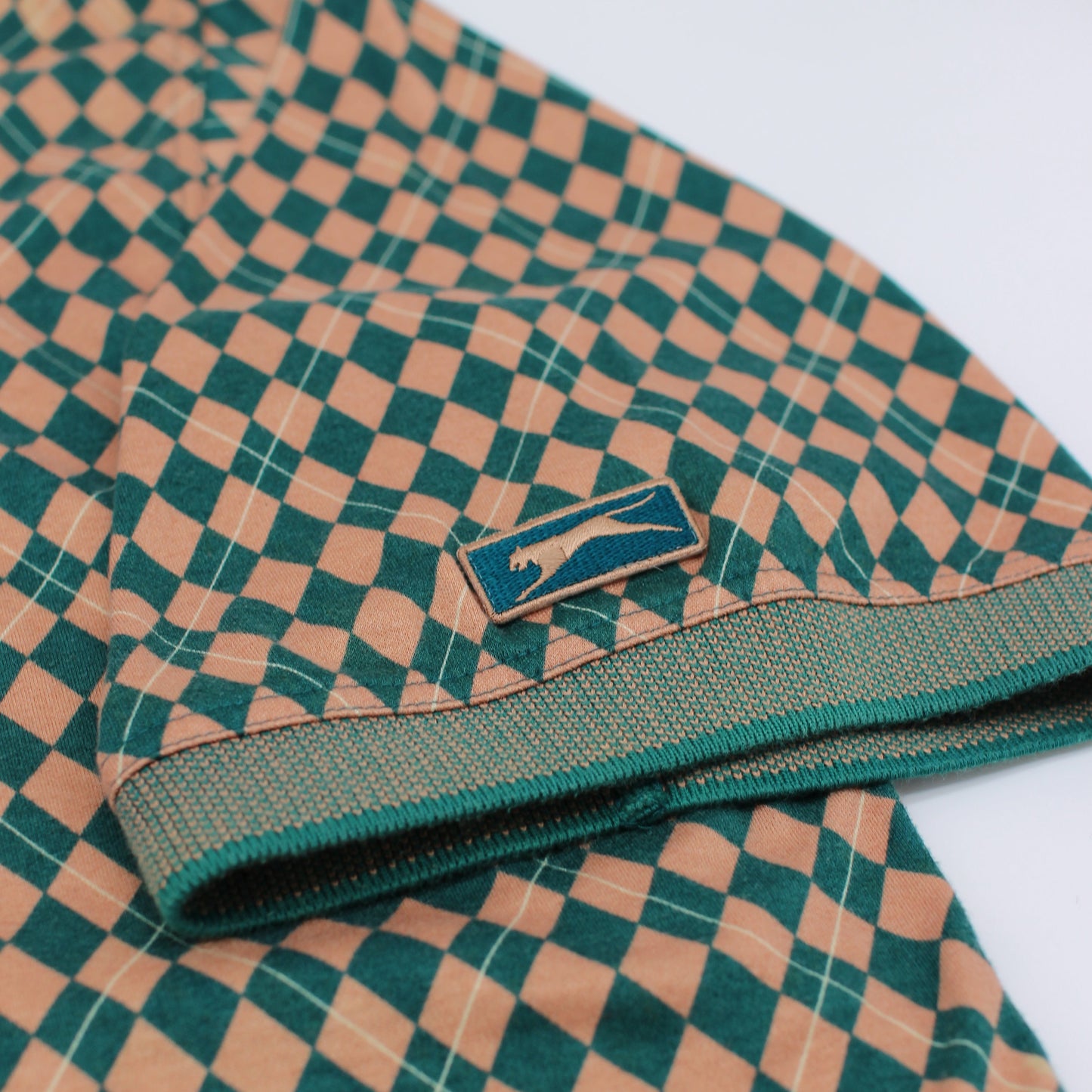 Slazenger Green/Orange Abstract Polo-Shirt (L)