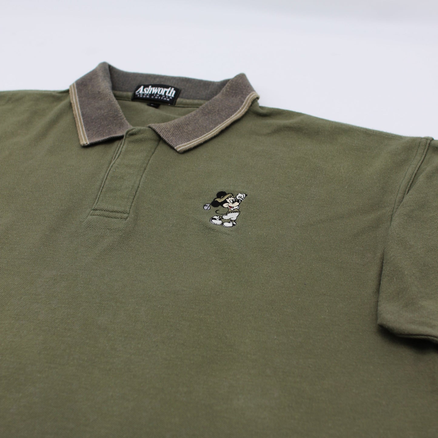 Ashworth x Disney Green/Grey Polo-Shirt (L)