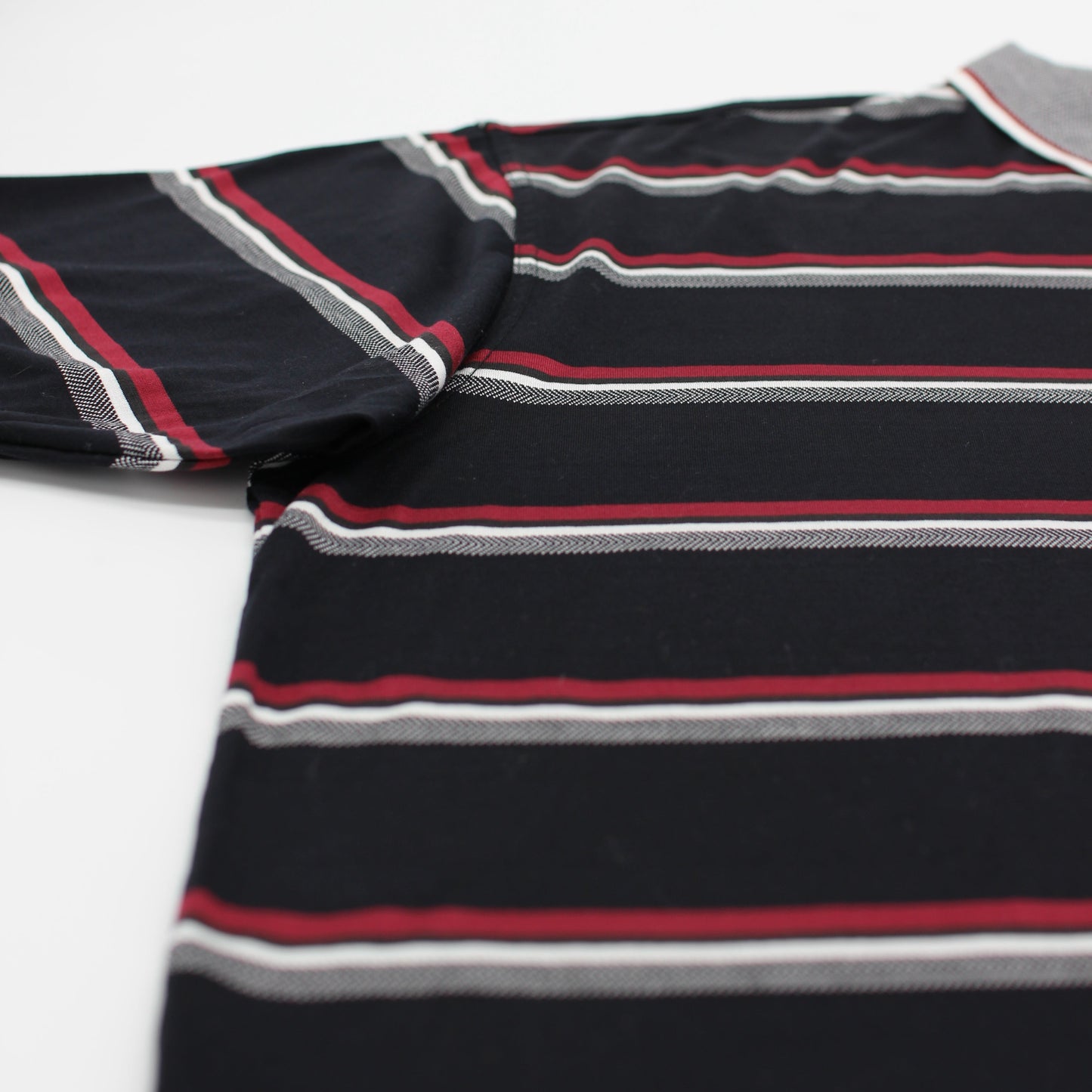 Nike Tiger Woods Red/Black/White Striped Polo-Shirt (L)