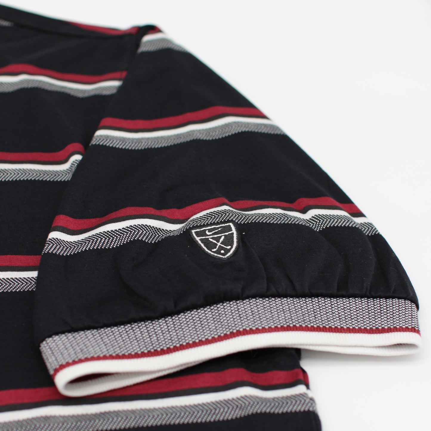 Nike Tiger Woods Red/Black/White Striped Polo-Shirt (L)
