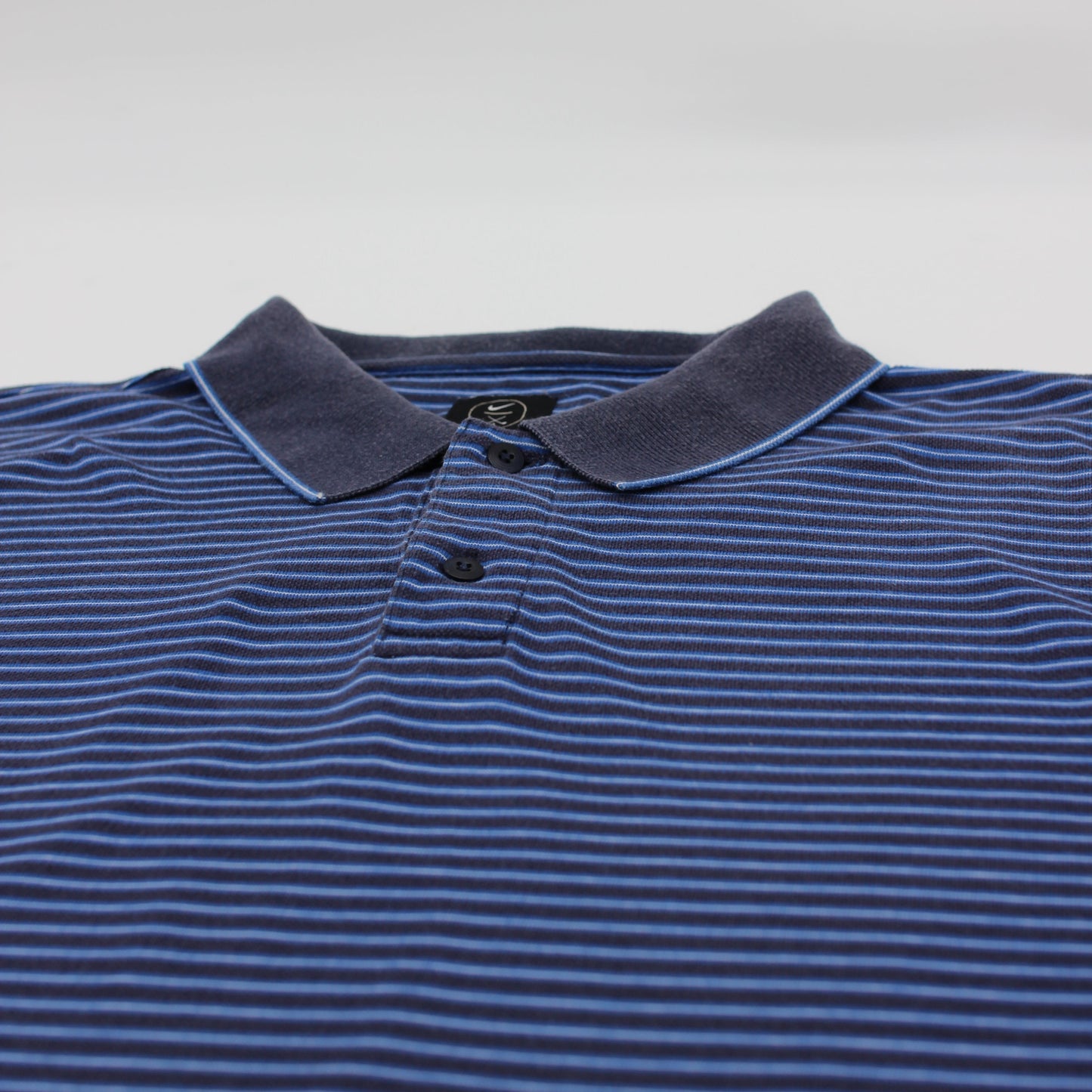 Nike Blue/Black Striped Polo-Shirt (M)