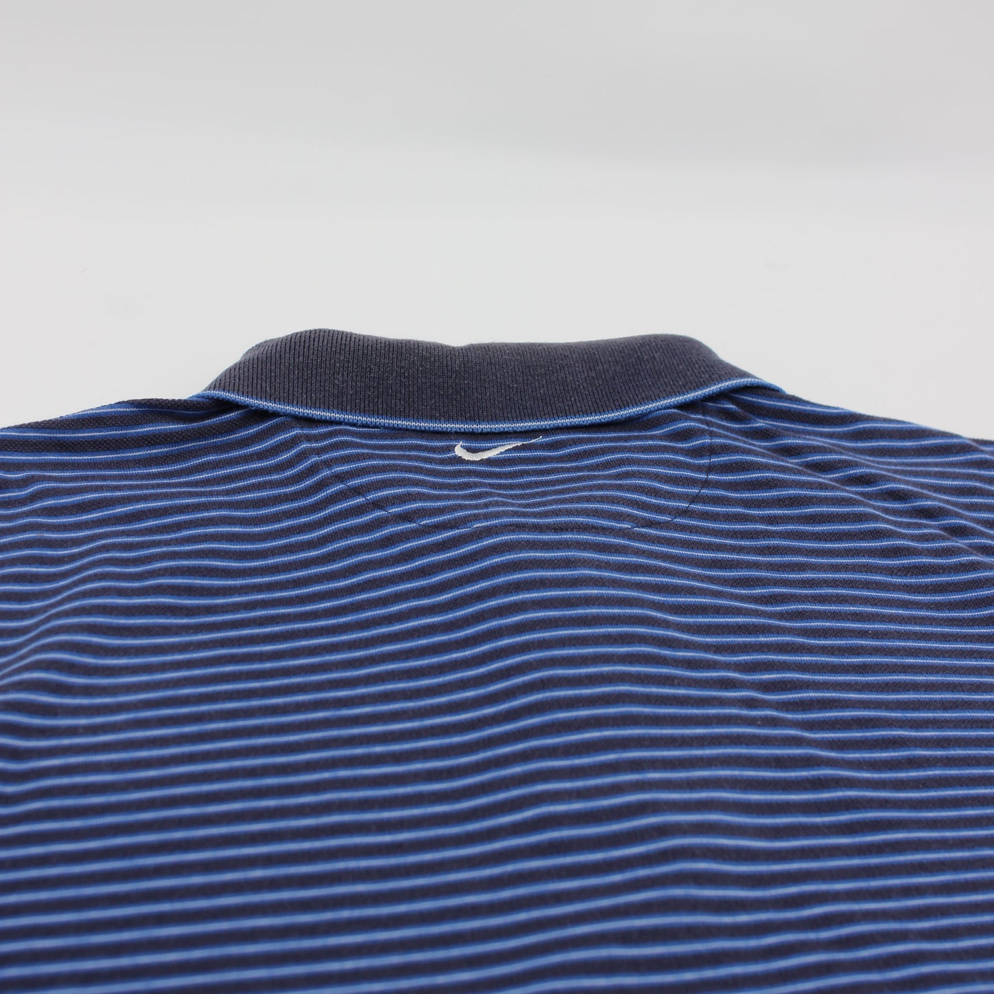 Nike Blue/Black Striped Polo-Shirt (M)