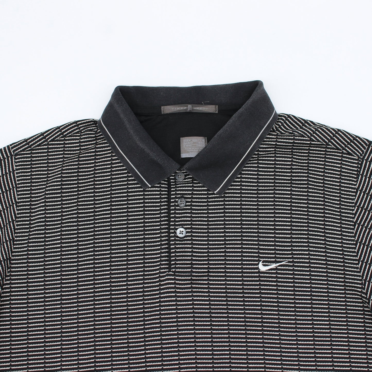 Nike Tiger Woods Black/White Abstract Polo-Shirt (M)