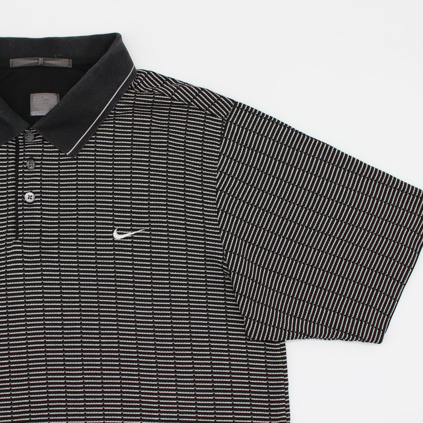 Nike Tiger Woods Black/White Abstract Polo-Shirt (M)