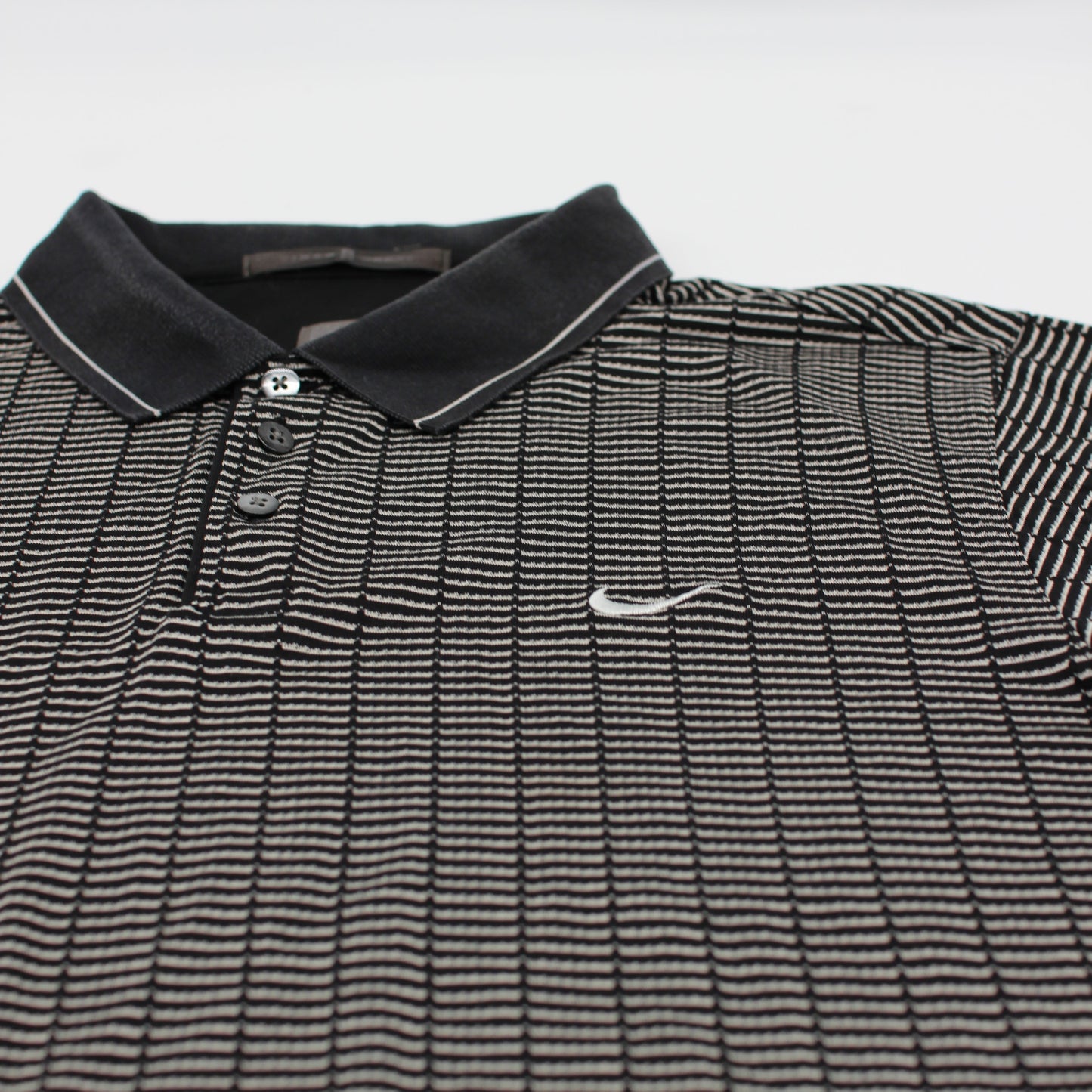 Nike Tiger Woods Black/White Abstract Polo-Shirt (M)