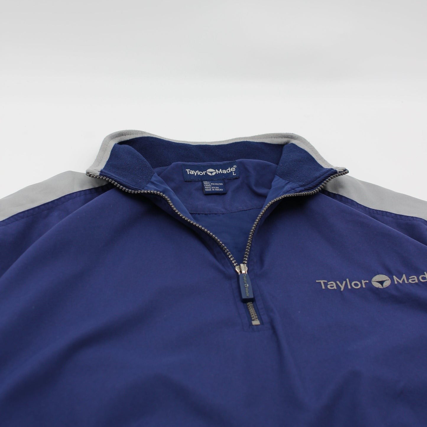 TaylorMade Navy/Grey Quarter Zip Windbreaker (L)