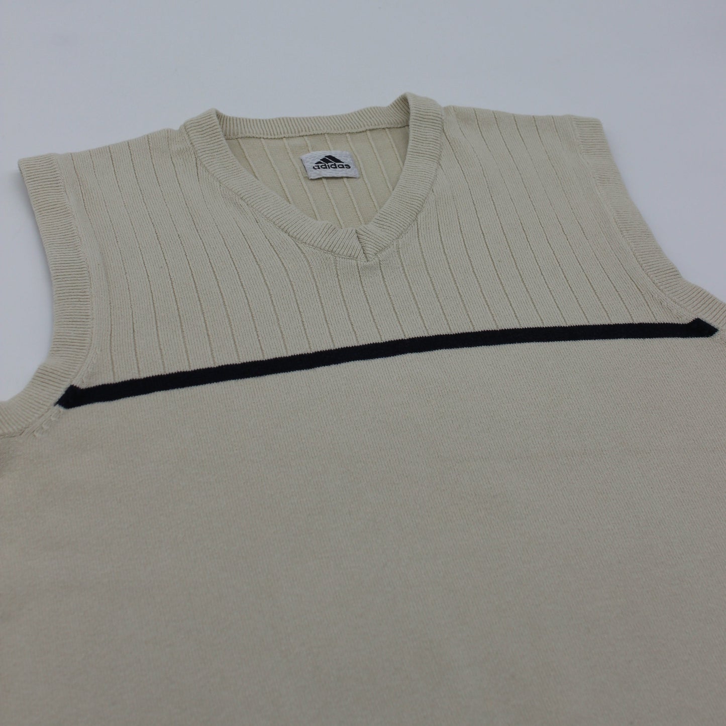 Adidas Beige/Black Golf Vest (S)