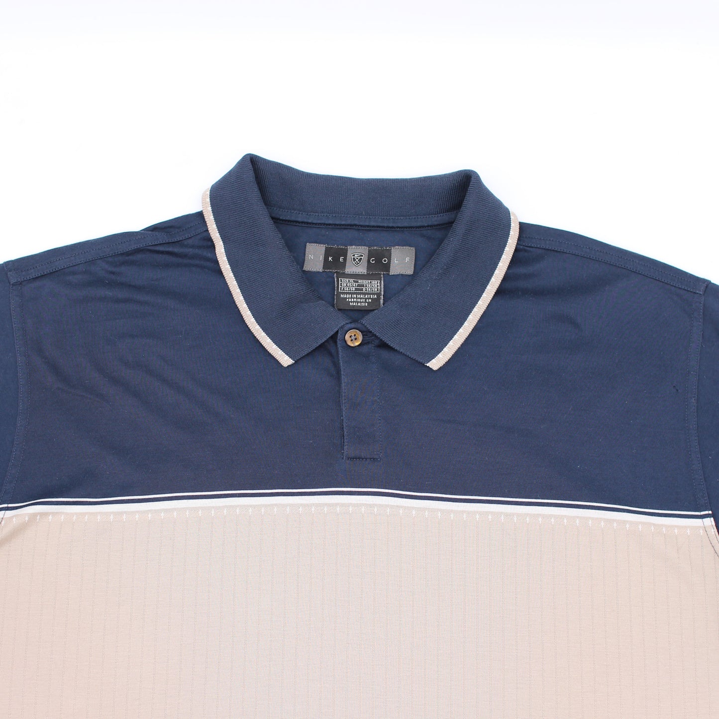 Nike Navy/Beige Polo-Shirt (XL)