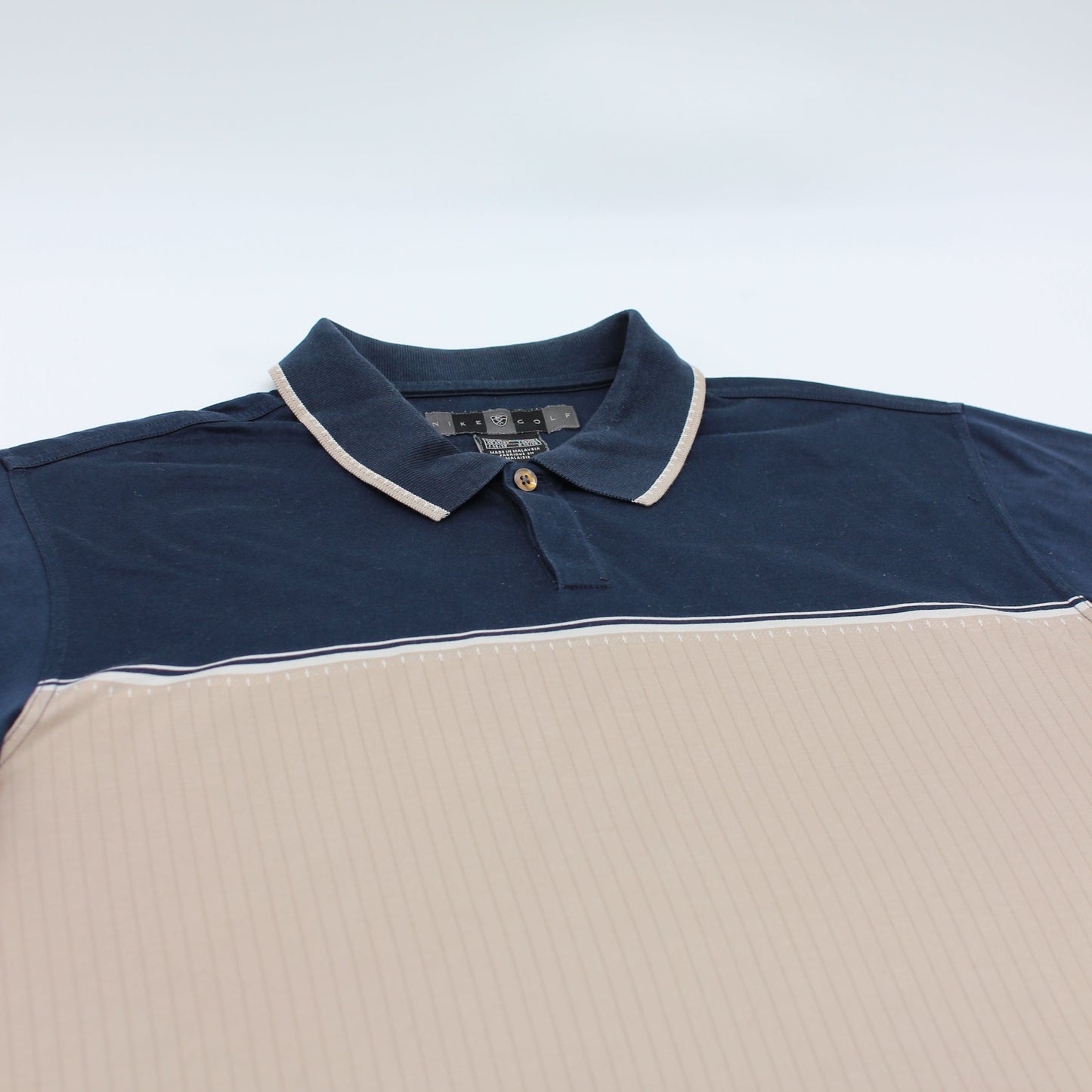 Nike Navy/Beige Polo-Shirt (XL)