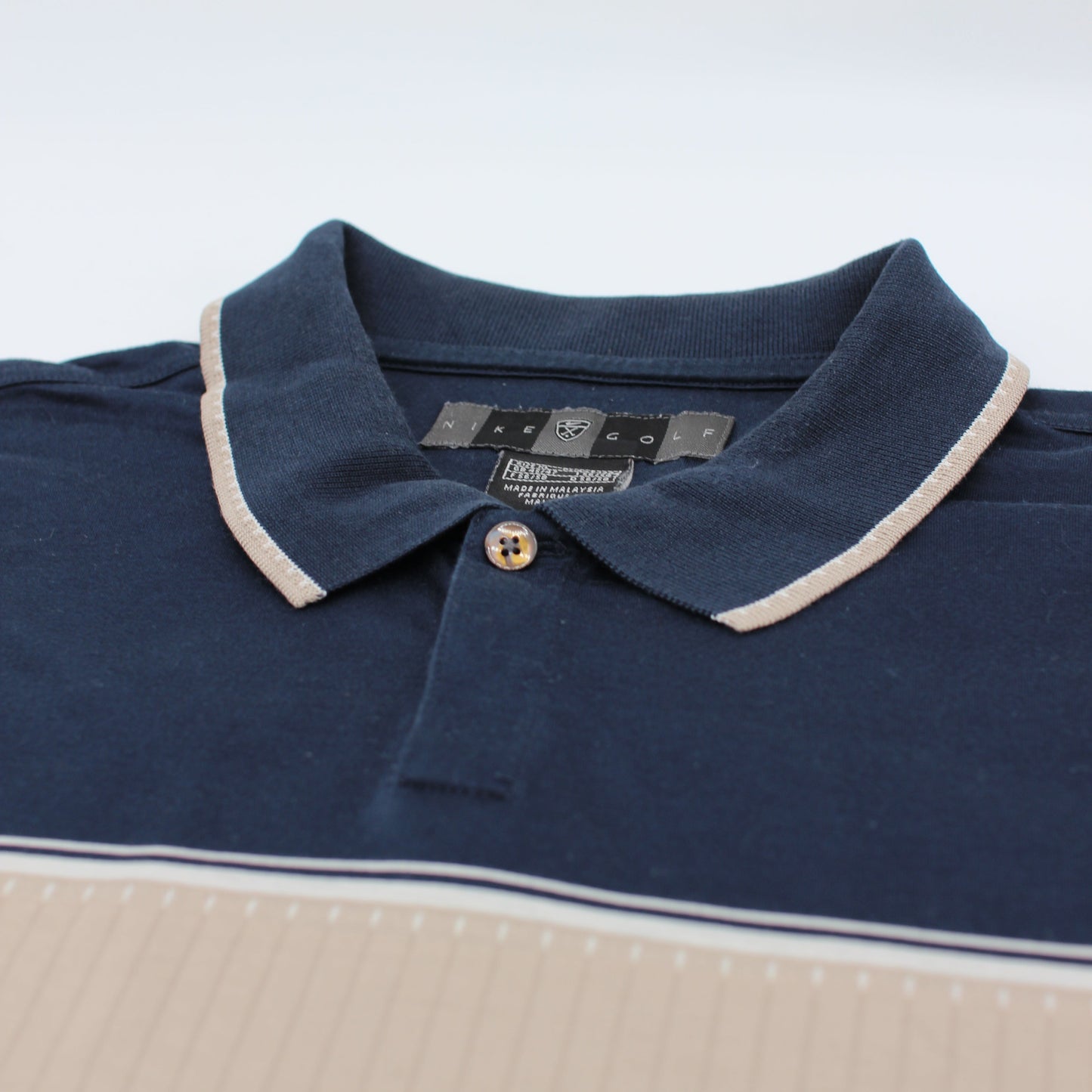 Nike Navy/Beige Polo-Shirt (XL)