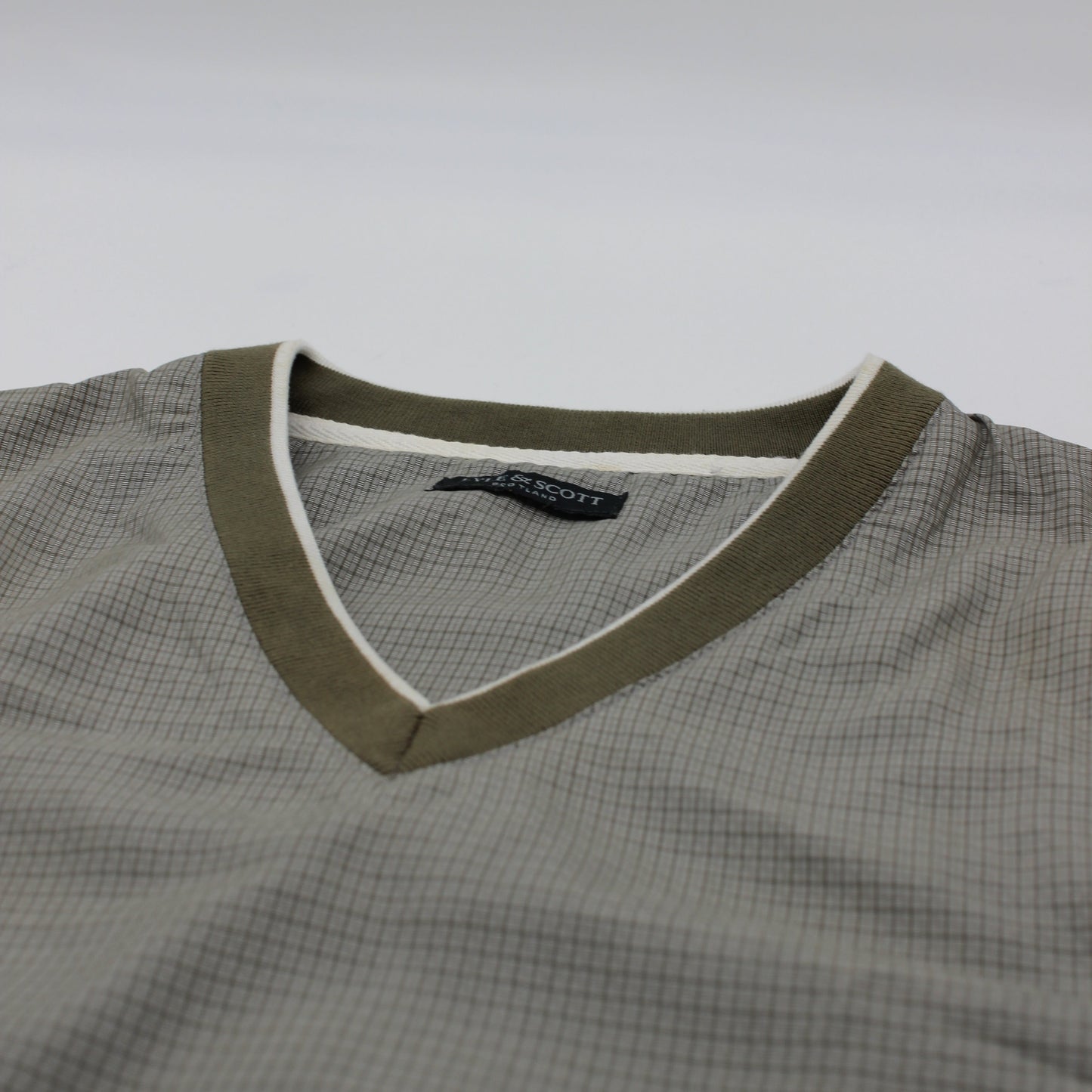 Lyle & Scott Khaki Chequered Golf Vest (XL)