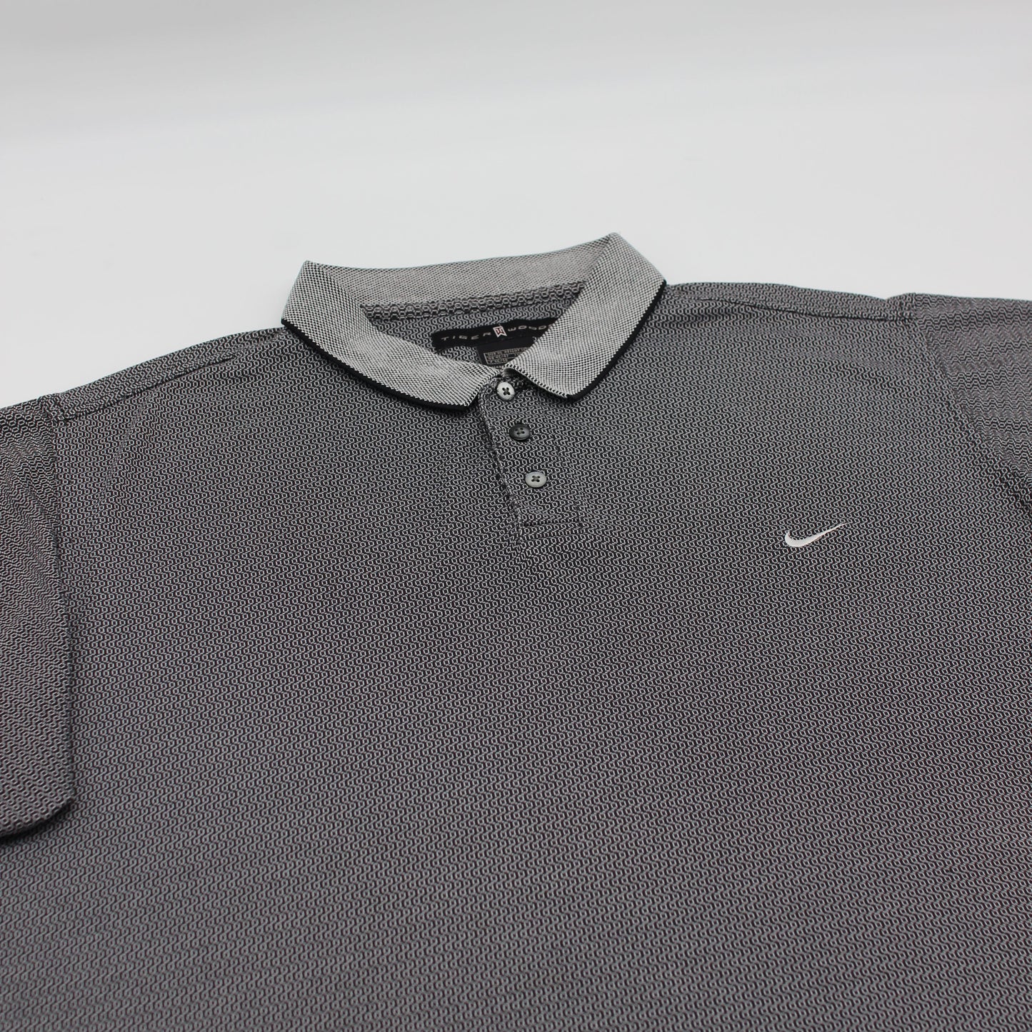 Nike Tiger Woods Black/Grey Patterned Polo-Shirt (XL)