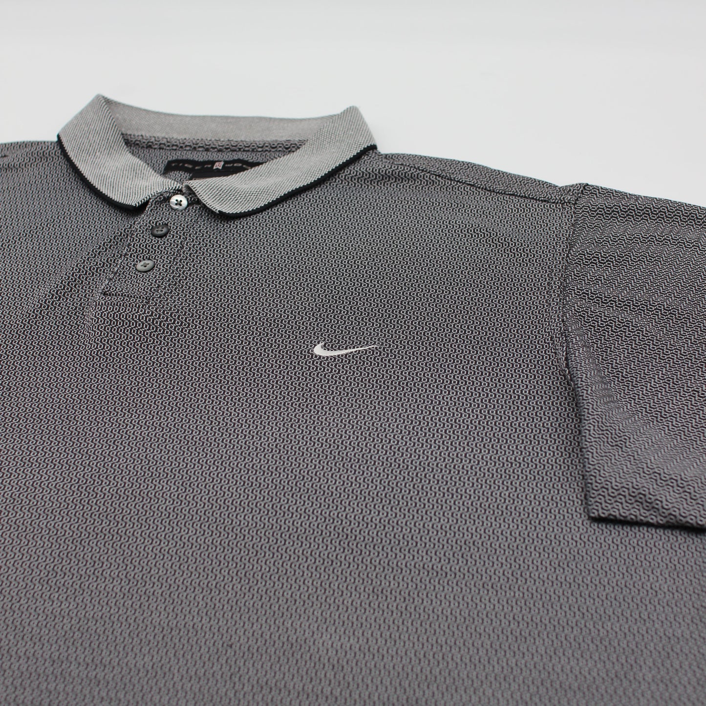 Nike Tiger Woods Black/Grey Patterned Polo-Shirt (XL)