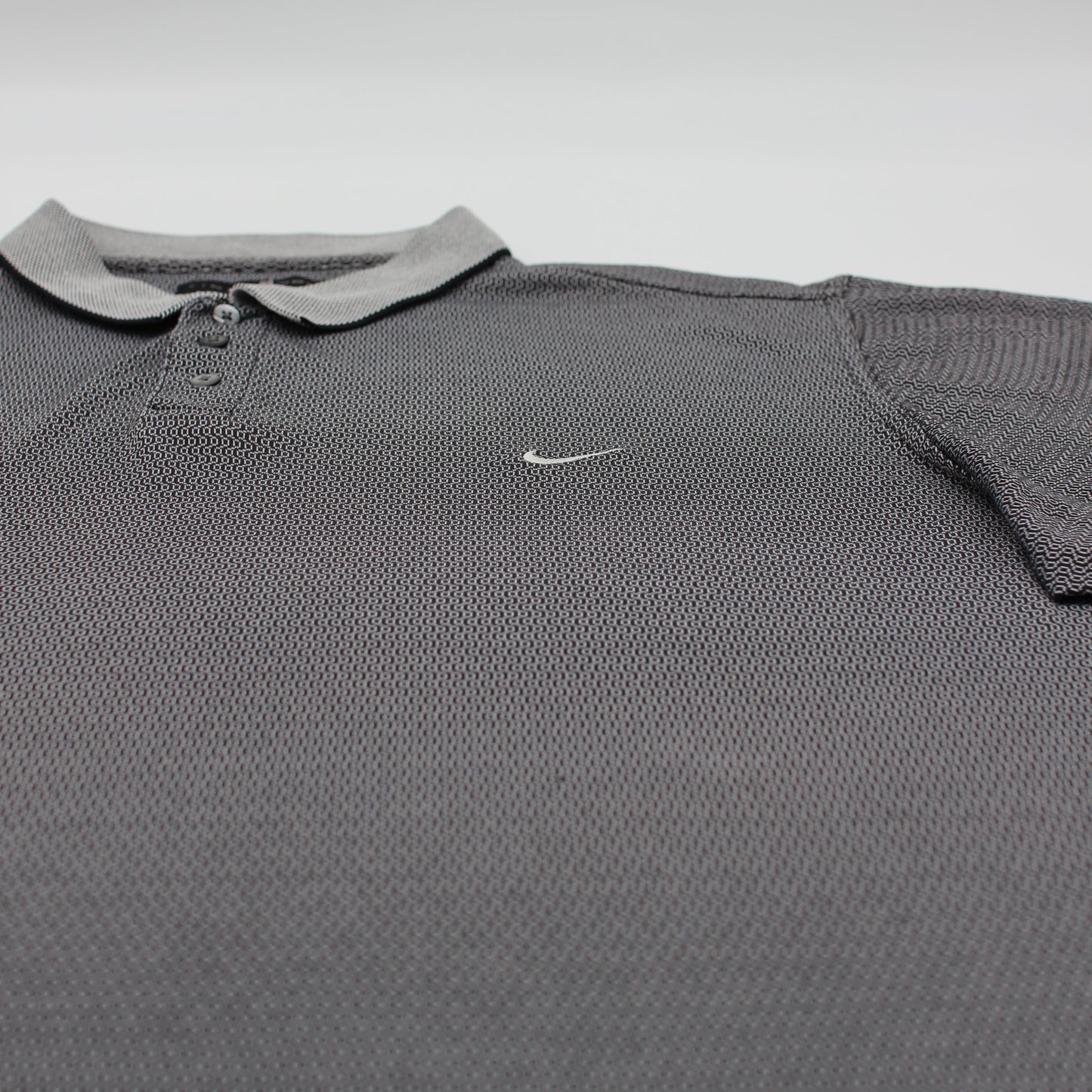 Nike Tiger Woods Black/Grey Patterned Polo-Shirt (XL)