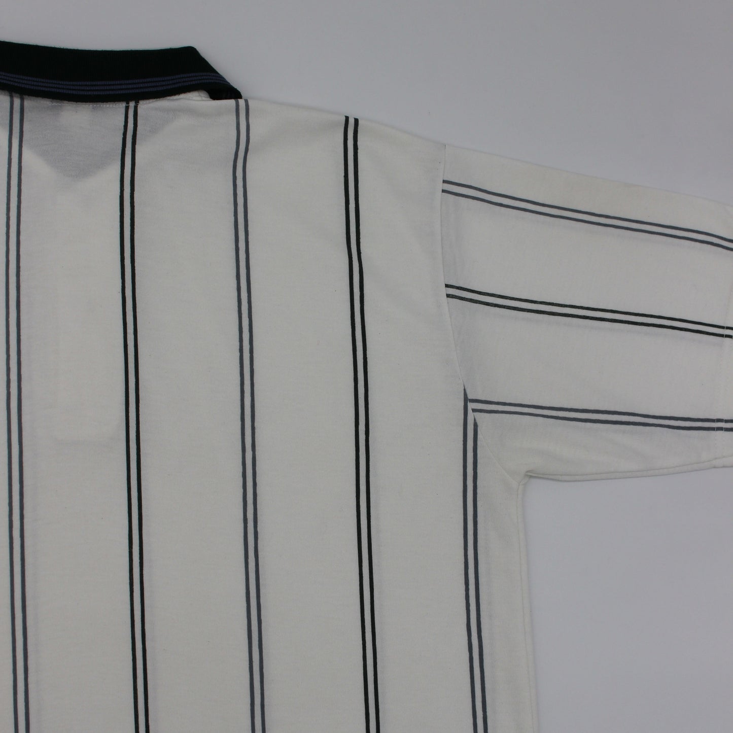 Callaway White/Green Striped Polo-Shirt (M)