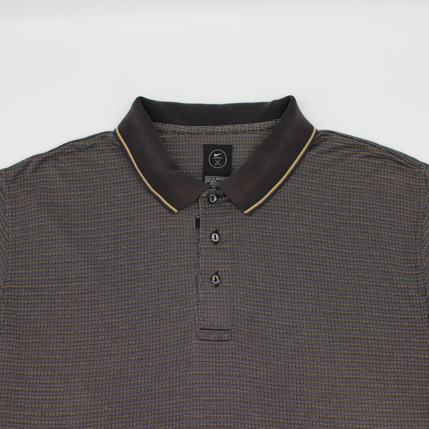 Nike Dark Grey/Yellow Abstract Polo-Shirt (M)