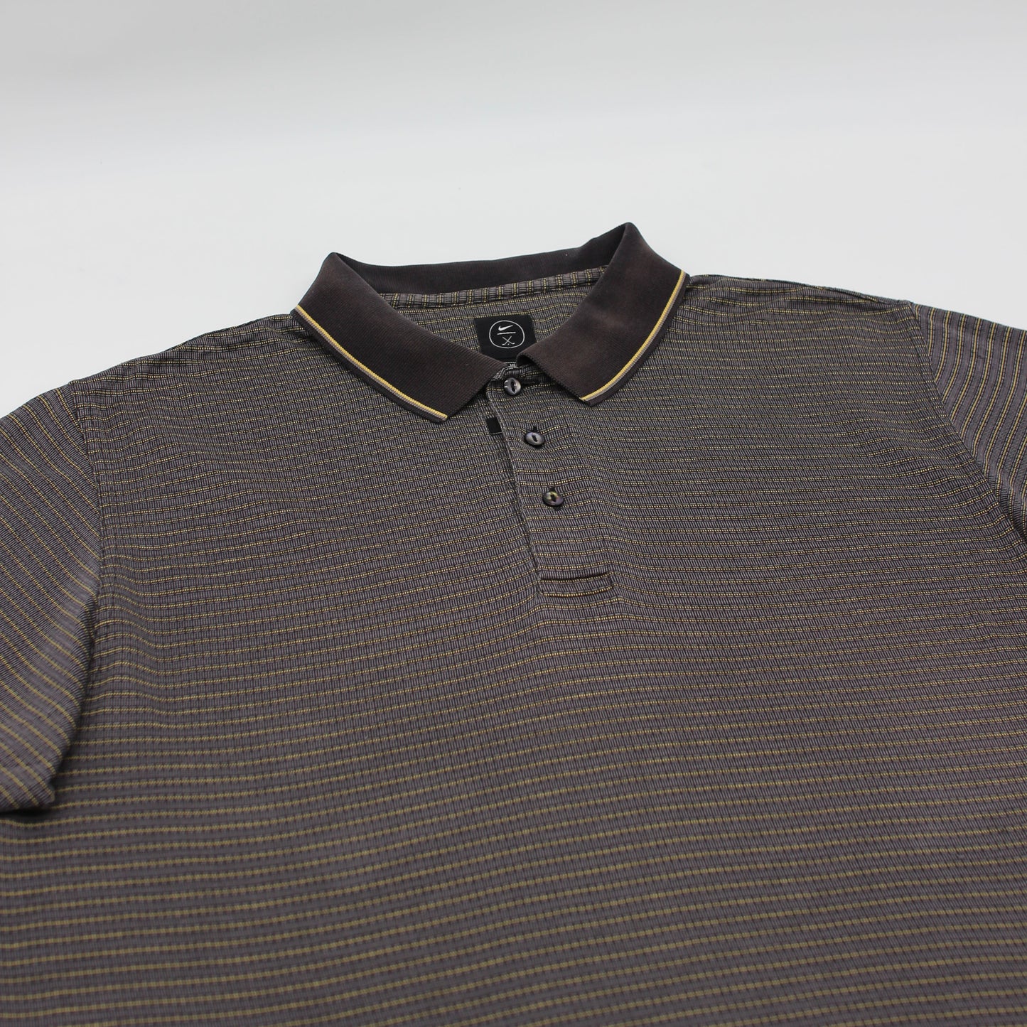 Nike Dark Grey/Yellow Abstract Polo-Shirt (M)