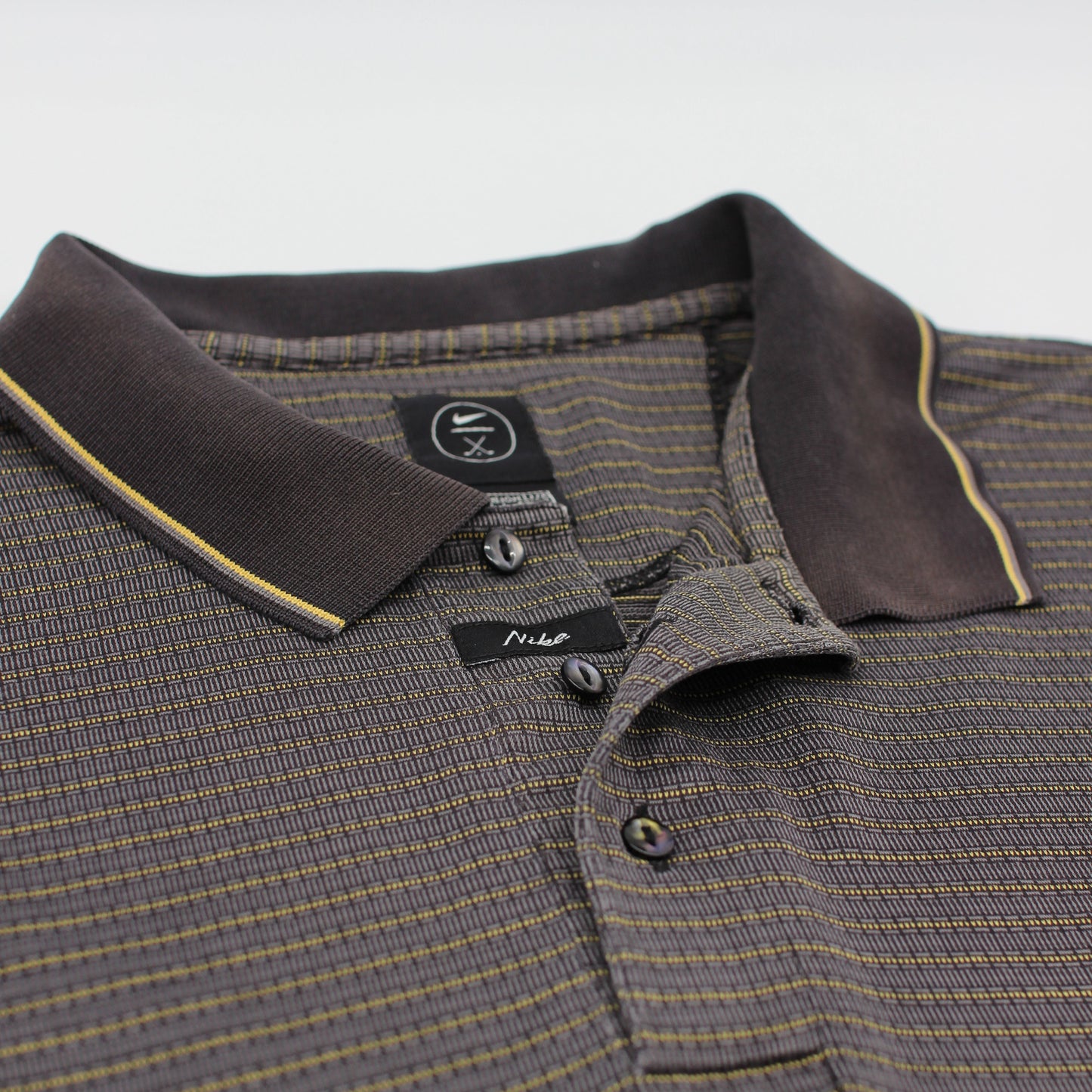 Nike Dark Grey/Yellow Abstract Polo-Shirt (M)