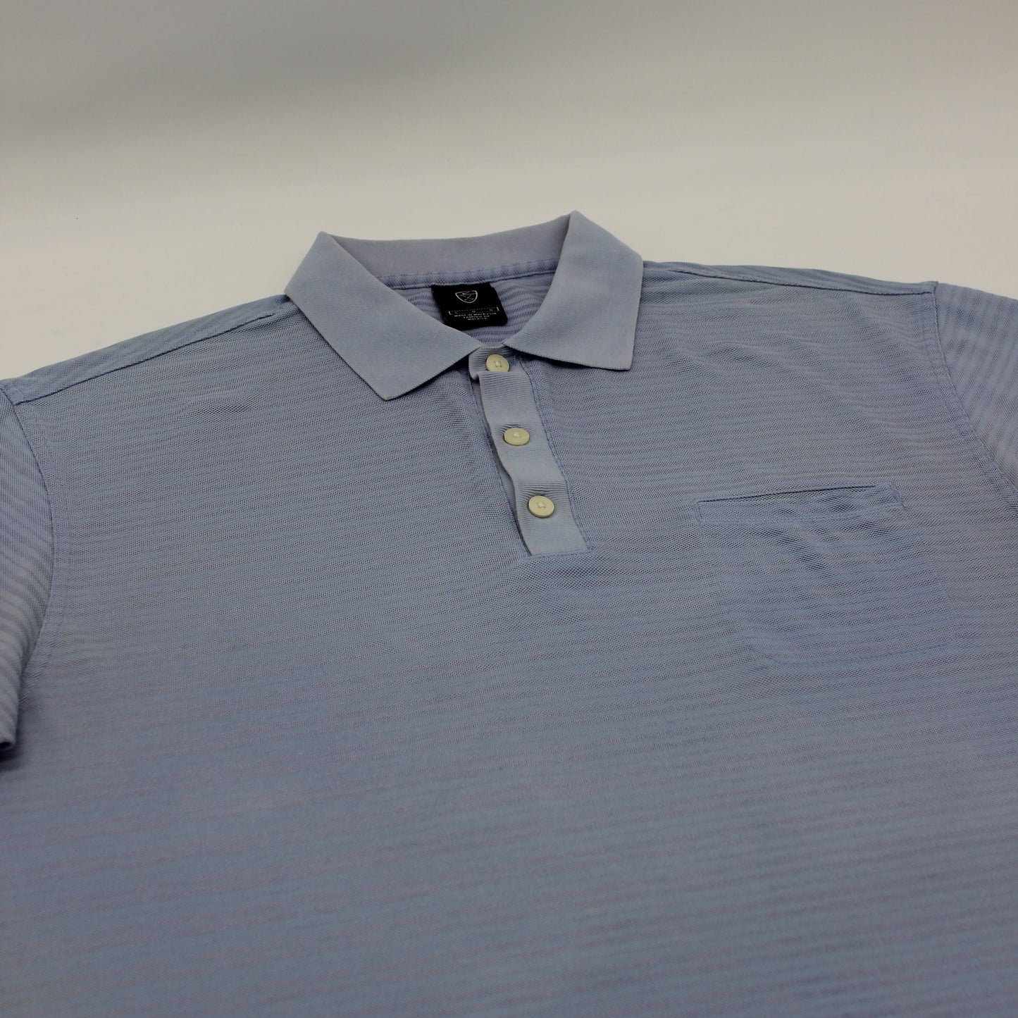 Nike Light Blue Striped Polo-Shirt (L)
