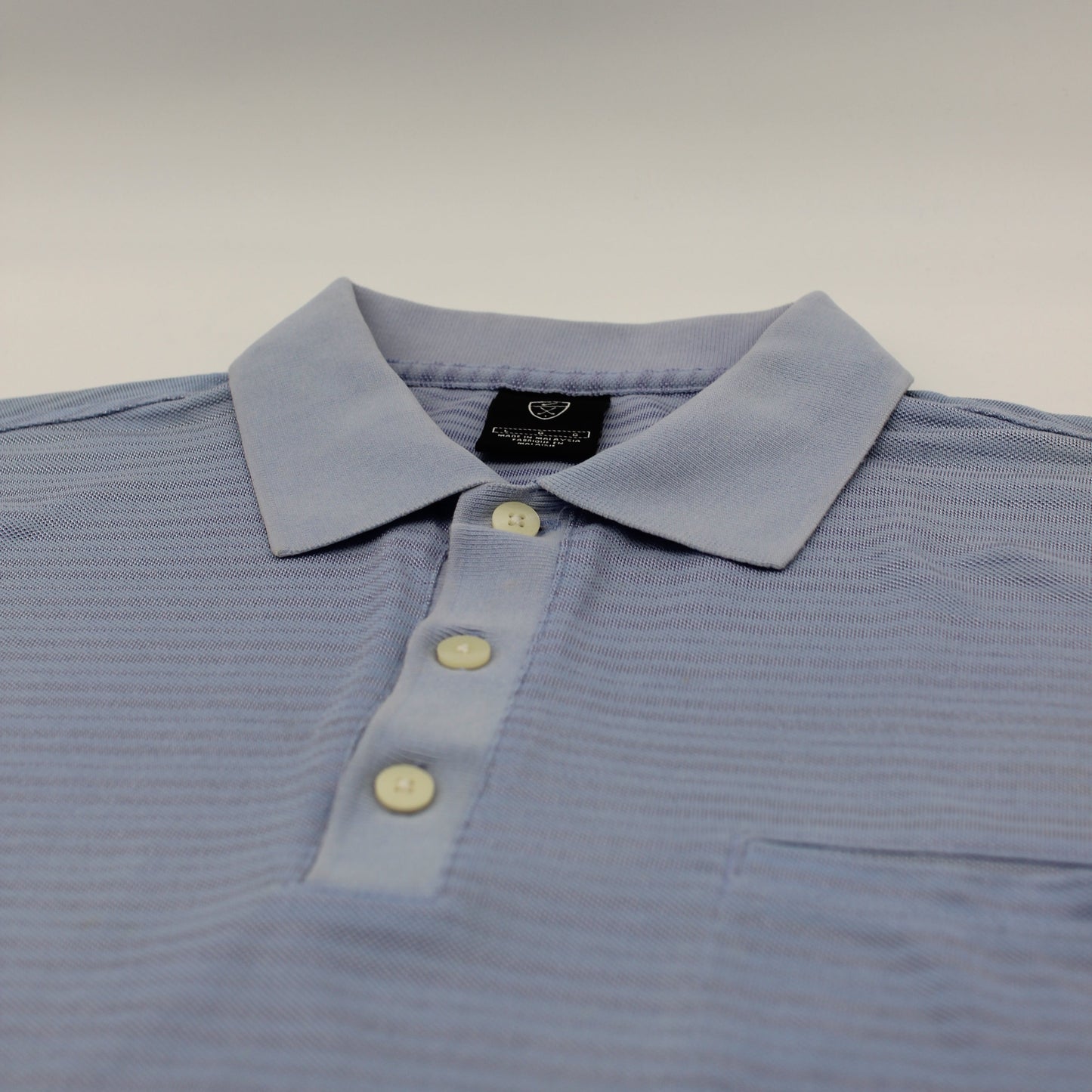 Nike Light Blue Striped Polo-Shirt (L)