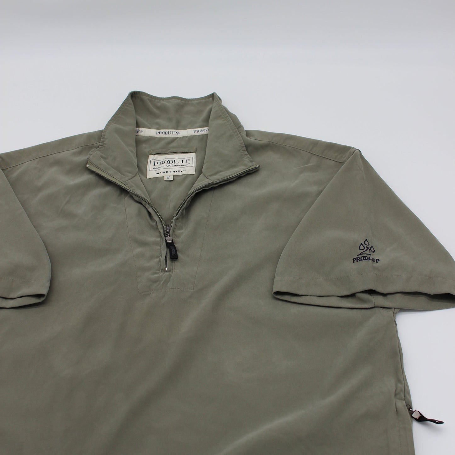 Pro-Quip Khaki Green Short Sleeved Windbreaker (M)