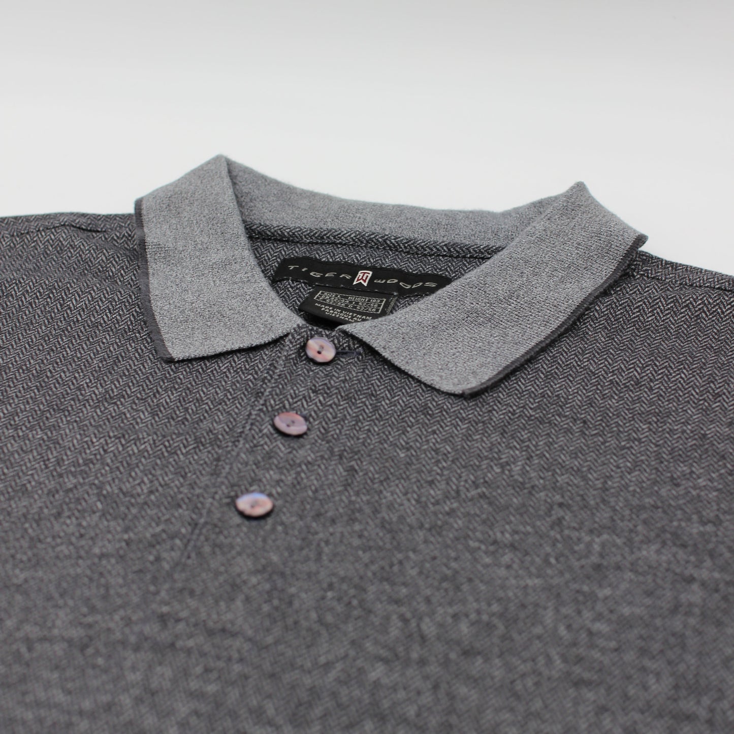 Nike Tiger Woods Grey Patterned Polo-Shirt (L)