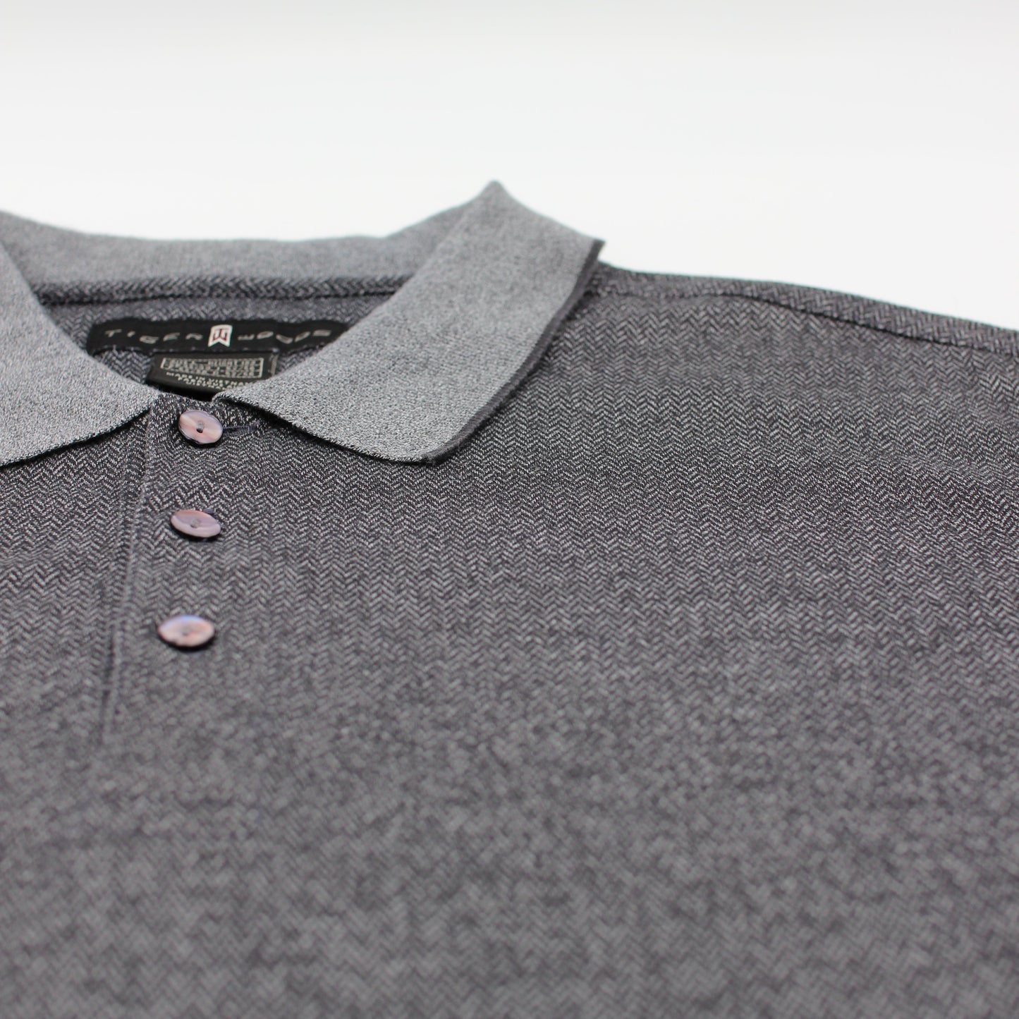 Nike Tiger Woods Grey Patterned Polo-Shirt (L)